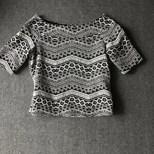 Vintage BONGO Stretch Knit Top Blouse Sz XL